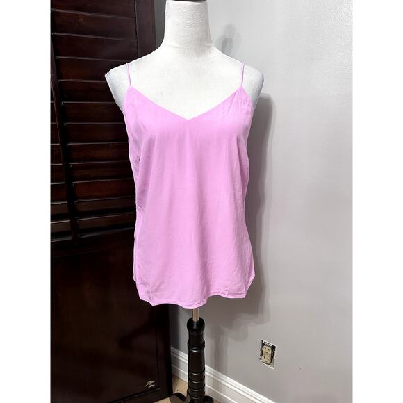Something Navy Camisole Top V-Neck Low Back Spaghetti Strap Pink Women's Small - Picture 1 of 8